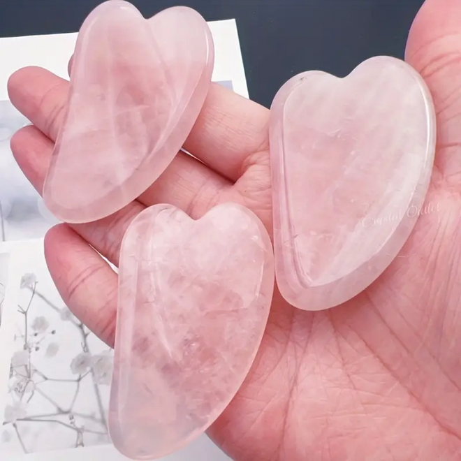 Natural Rose Quartz Facial Tool