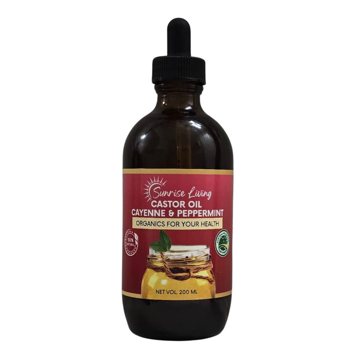 CASTOR OIL, CAYENNE AND PEPPERMINT 100% PURE & ORGANIC